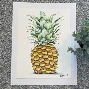Pineapple drawing by @zjsstudios on Instagram